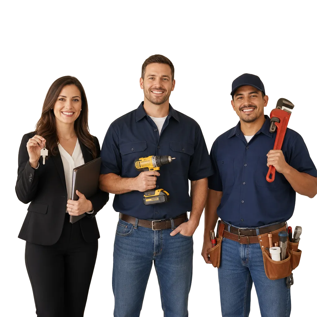 A realtor, a professional, and a vendor in the ProWorxx network